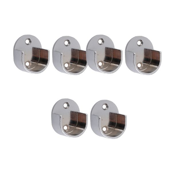 

6x curtain pole recess wall bracket curtain rods finials window accessories #25mm