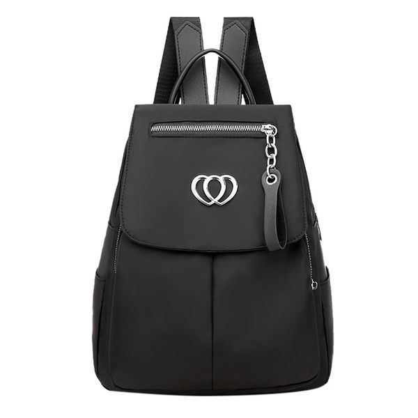 

nylon backpack for students 2019 bookbag solid student schoolbag bagpack woman back pack black teen school bags
