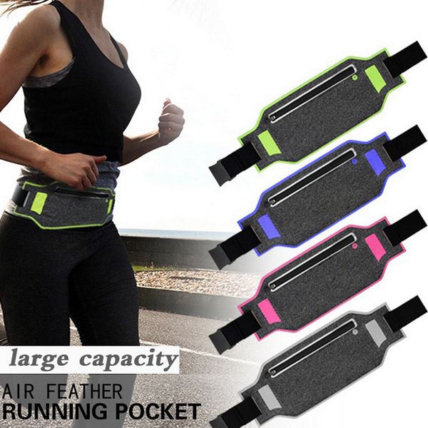 

lightweight invisible running bag night reflective belt bags jogging pocket waterproof soft reflective walking wallet
