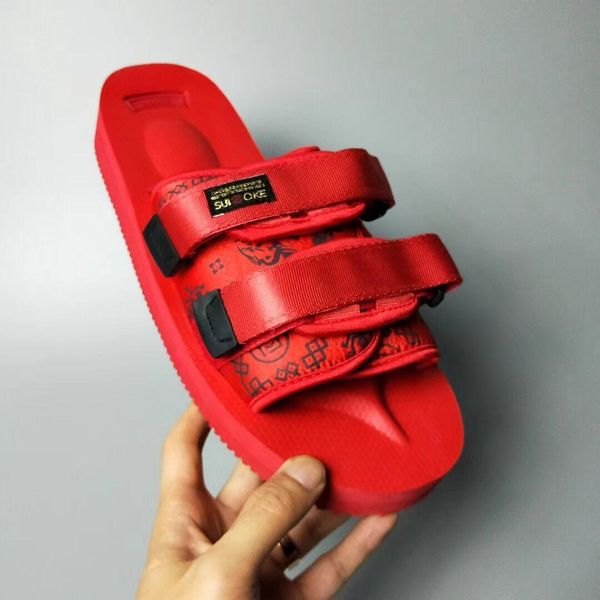 

верхнее качество красный clot x suicoke og-056stu moto-stu summer trip fest черный шелк sole сандал слайды suicoke kiseeok-044v тапочки n014, Black