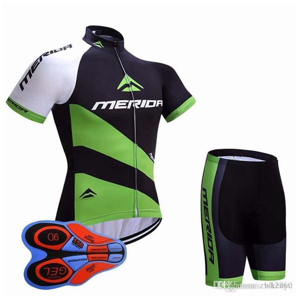 

2020 merida team cycling short sleeves jersey (bib )shorts sets breathable sport wear bicycle clothing lycra summer mtb f1302 #, Black;red
