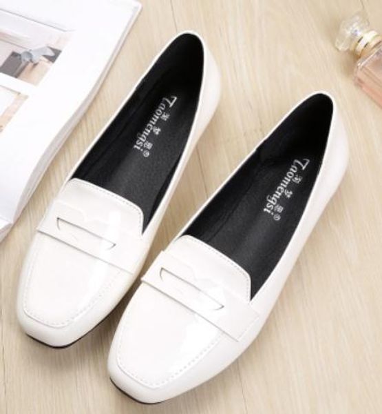

2019 women's shoes in spring and autumn with new style flat bottom square head @186, Black