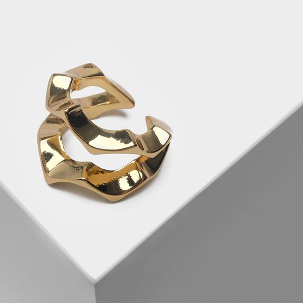 

amorita boutique stylish and elegant lady irregular ring, Golden;silver