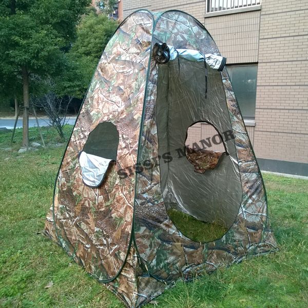 

camouflage 150*150*185cm portable privacy shower toilet camping up tent/uv function outdoor dressing tent/pgraphy tent