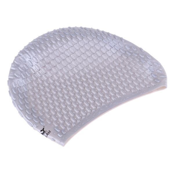 

silicone swimming pool cap silica gel swim hat waterproof shower hat fits for long hair, dreadlocks, weaves, hair extensions & curls