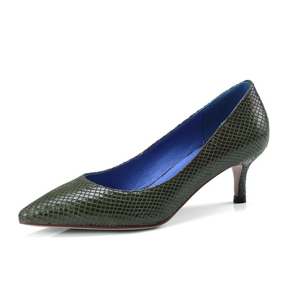 

wetkiss women footwear factory put your logo snakeskin pumps shoes leather ladies low heel pumps shoes office ladies job shoes, Black