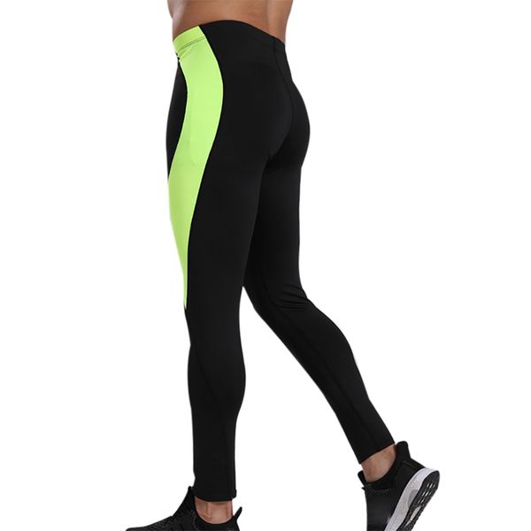 

men compression running tight leggings sports male gym fitness pants quick dry trousers workout training crossfit, Black;blue