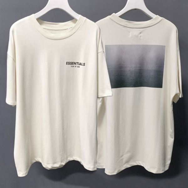 

fear of god t shirts fog essential tees hip hop streetwear 2019ss fashion est t-shirts loose ovesized short slevee tee, White;black