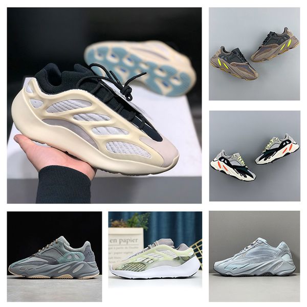 

alvah kanye 700 v3 men running shoes stylist shoes azael white glow in the dark women sneakers teal blue static geode trainers us 5.5, White;red