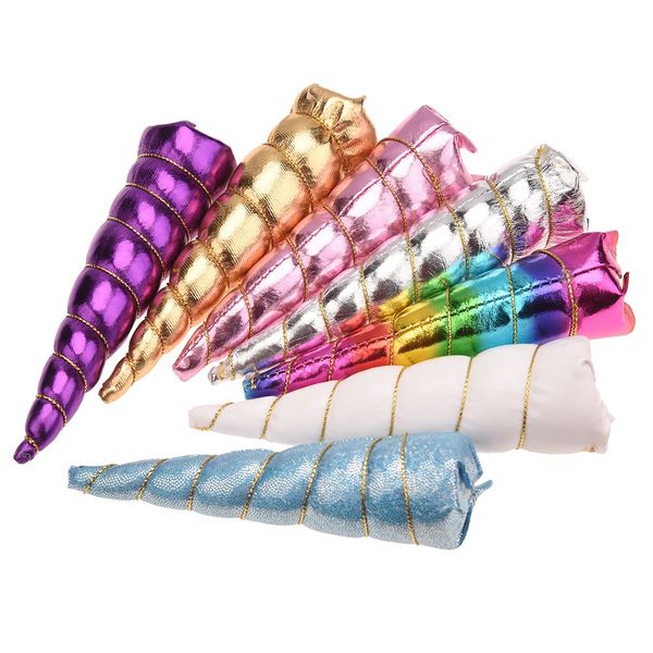 

3pcs 5inch unicorn horn hair accessories unicorn ears accessory boutique unicorn bows party accessories no hairclips hairband, Slivery;white