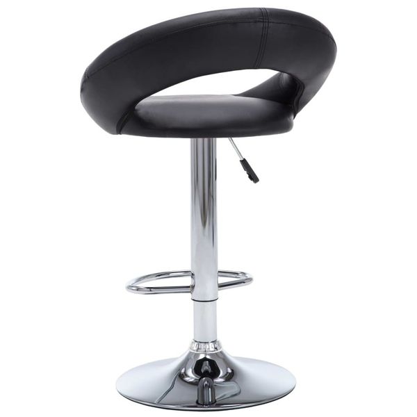 

2 pcs bar stools in black leatherette patio benches