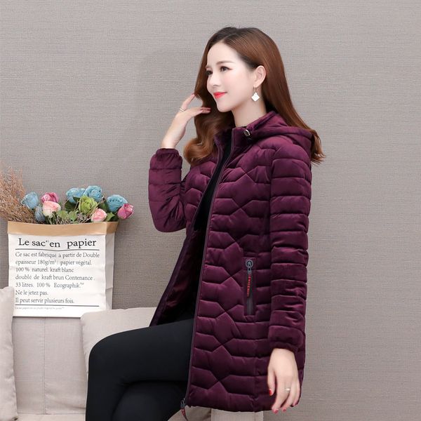 

cotton clothes,korean version of cotton-padded jacket for middle-aged and elderly people, Black