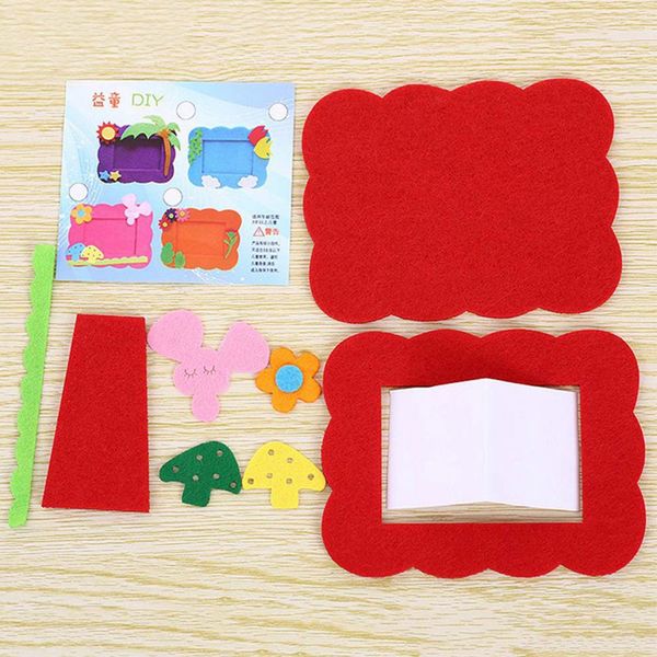 

1pc creative non-woven diy p frame children hand-made material package educational toy home decor craft toys craft