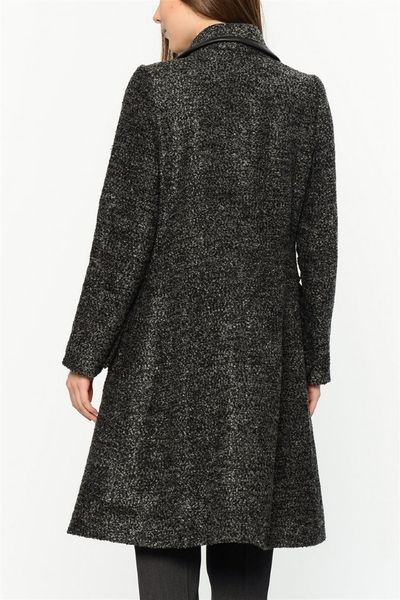 

z6421 dewberry woman coat -black-grey