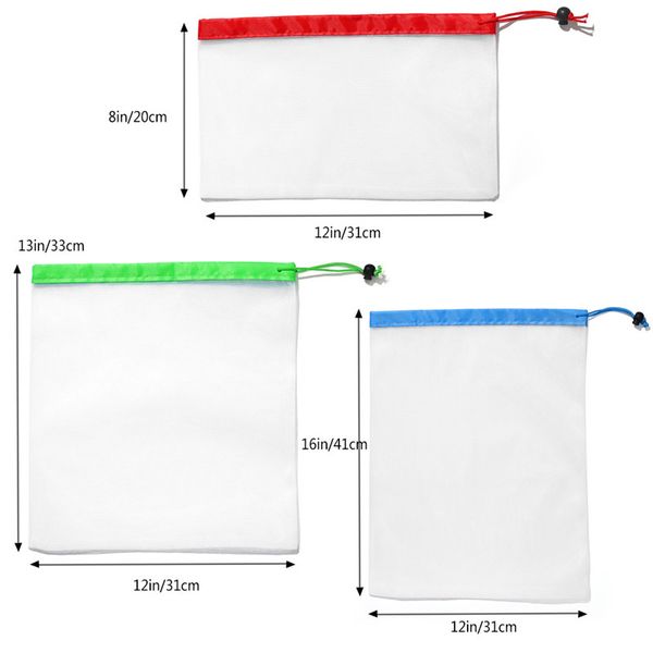 2019 reusable mesh produce bags washable bags for grocery shopping storage fruit vegetable toys sundries organizer storage bag kk400 from grocery shopping organizer