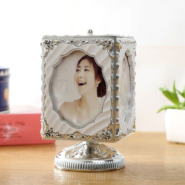 

5inch p frame deskcrafts rotatable music box home decor wedding gift