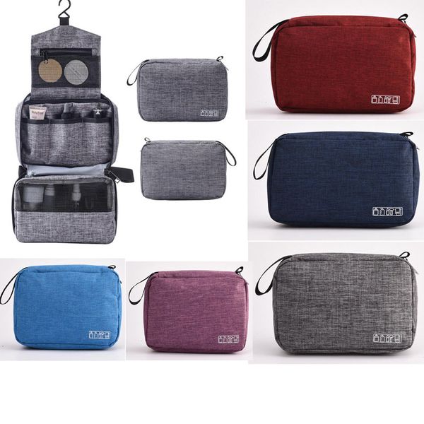 

30pcs cosmetic bag women men polyester waterproof protable large capacity hook travel bag hanging toiletry wash bag