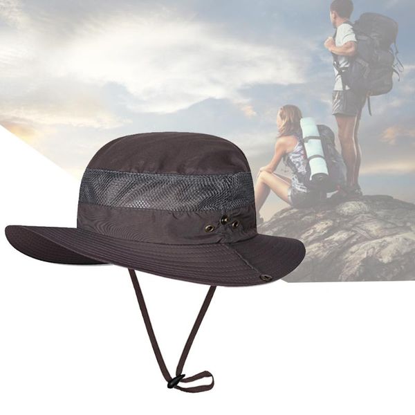 

men women bucket hat foldable sunshade adjustable summer portable mesh lightweight anti-uv quick dry outdoor fishing wide brim