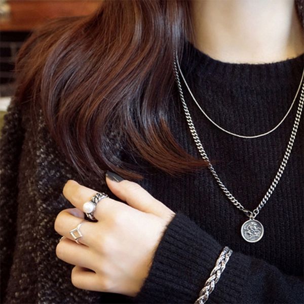 

shanice celebrity 925 sterling silver jewelry vintage flat chain pearl open rings for women engagement ring, Slivery;golden