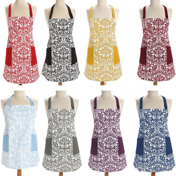 

11 style retro aprons home cooking kitchen bbq dinner party baking apron front with pocket fashion man woman aprons an2819