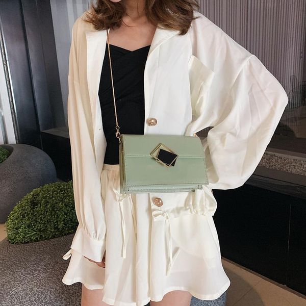

fashion square buckle handbag luxury handbags women bags designer split leather crossbody bags for women messenger bag #g