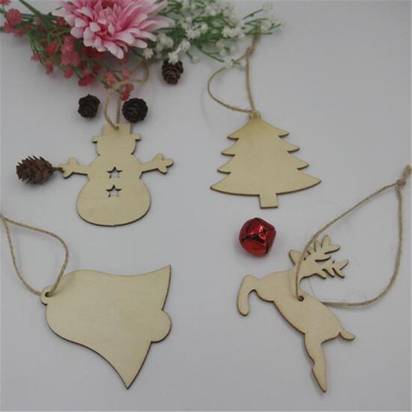 

wynlzq snowflake wooden embellishments rustic merry christmas tree hanging ornament drop party stars xmas decorations for home