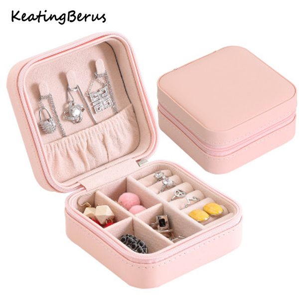 

new travel comestic jewelry casket organizer makeup lipstick storage box beauty container necklace earrings ring jewelry box