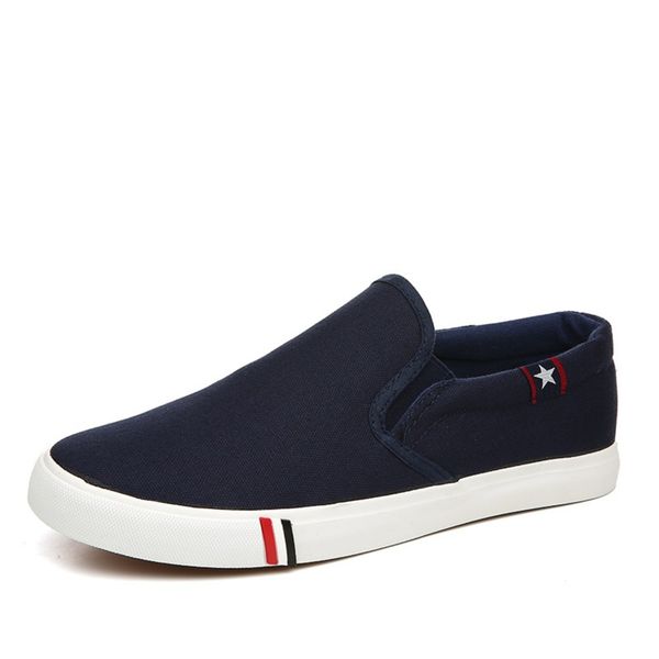

men canvas shoes white sneakers casual loafers mocassim male shoes slip on flats summer mens trainers zapatos de hombre, Black
