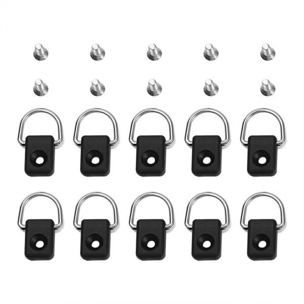

10pcs steel diy deck buckle canoe kayak d ring outfitting rigging boat water sports with m6 screws for bungee loop accessory kit