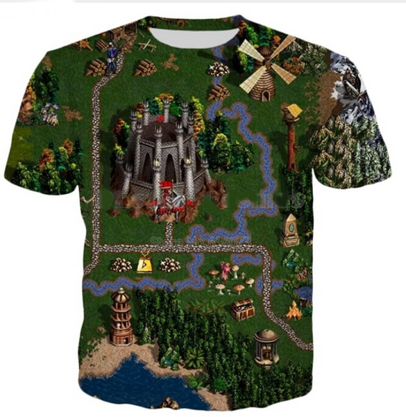 

Классическая игра Heroes of Might Magic Футболки Новейшая мода Мужчины Женщины Футболки с