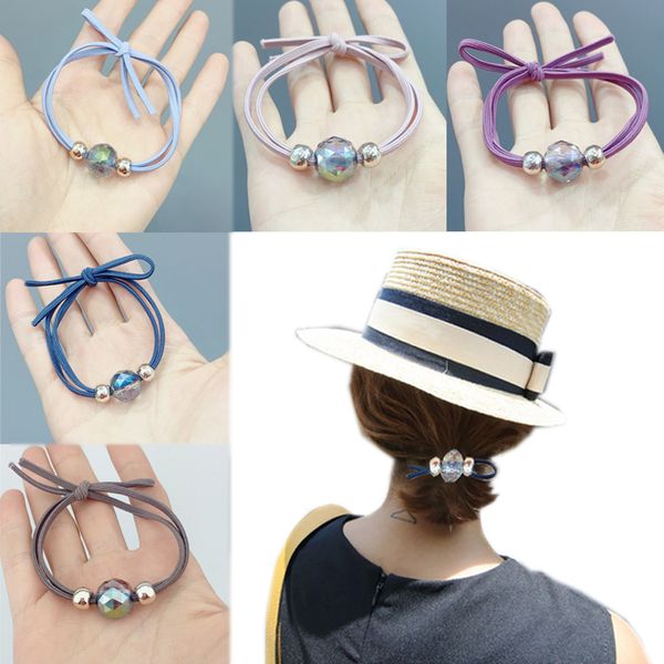 

2018 new 1pc bohemian hair accessories graceful wedding gifts exquesite hair ring unique headwear elasticity full crystal ball