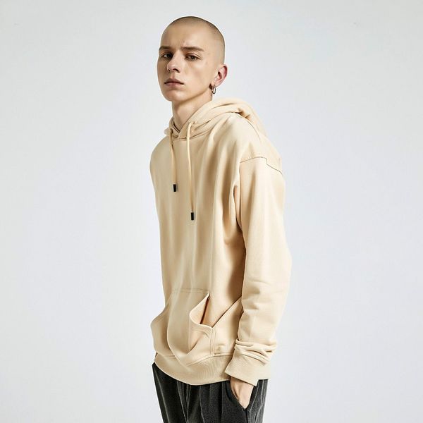 

weilong clothing solid color headband round neck sweater custom 2018 autumn and winter tide brand men's cotton hooded sweater men, Black