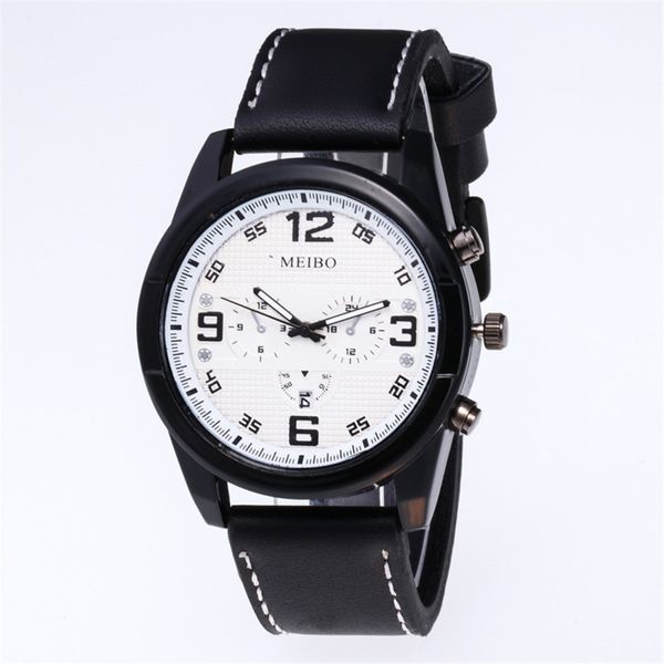 

спортивный кожаный ремешок мужские часы класса люкс кварцевые аналоговые часы свободного покроя военные наручные часы мужские часы часы relo, Slivery;brown