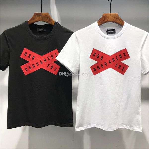 

2019 лето новое прибытие высокое качество Мужская одежда дизайнер футболки D2 печат