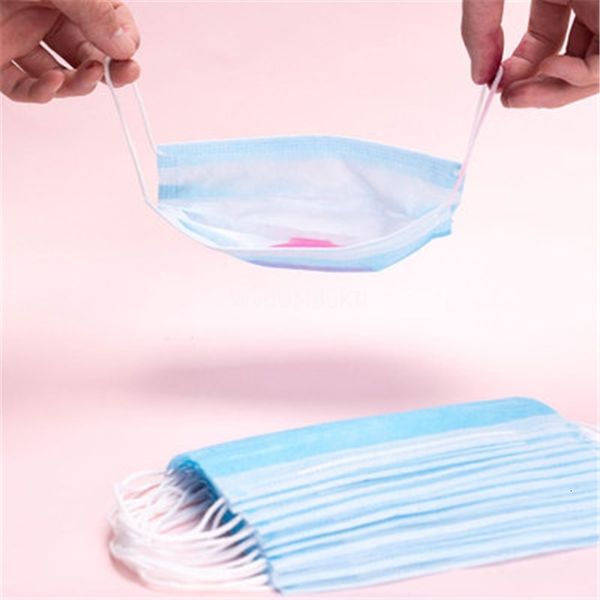 

dhl ship elastic blue facedust 3 ply ear loop mouth face20 mask 1pcs set for dust self masks 6tbw