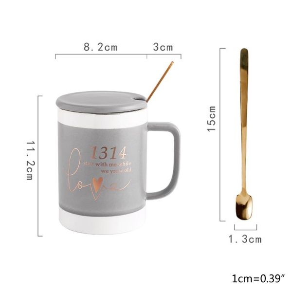 

520-1314 mugs wedding gift for bride and groom gift for bridal 14 oz black gray