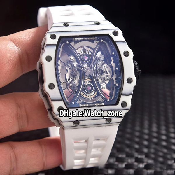 

top version new rm53-01 pablo mac donough skeleton dial miyota автоматические мужские часы ntpt белый корпус из углеродного волокна белый ре, Slivery;brown