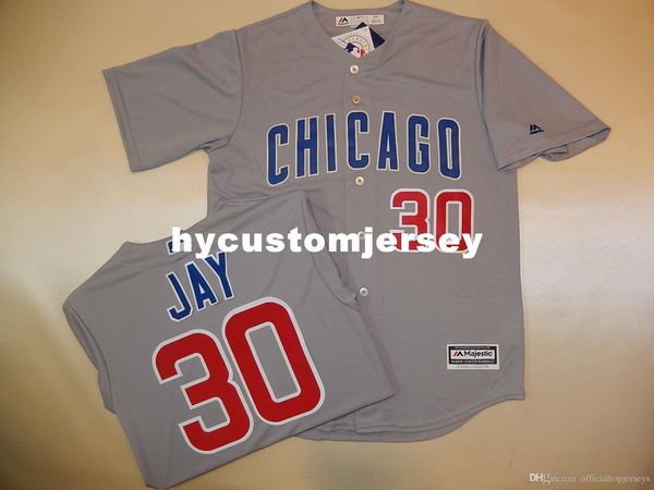 

custom majestic chicago #30 jon jay cool base sewn baseball jersey new gray mens stitched jerseys big and tall size xs-6xl for sale, Black;blue