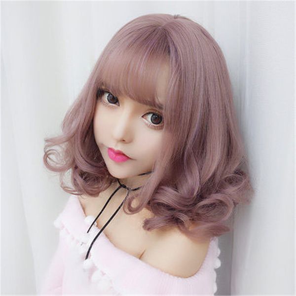 

короткий парик волос груша головы парик cosplay установить ци лю хай короткие вьющиеся завод волос прямая оптовая цена, Black