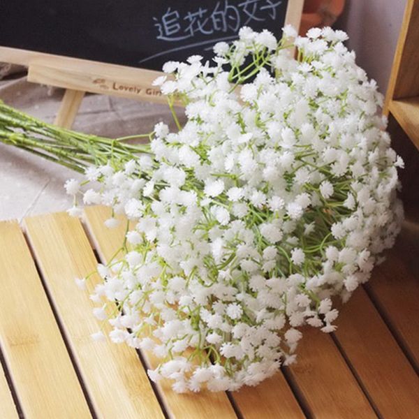 

diy artificial flower branch baby's breath flower gypsophila fake silicone plant for wedding home l party decorations 7a0145