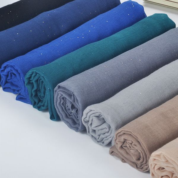 

1 pcs plain hijabs for women viscose solid shawl glitter gold scarf muslim head wrap elegant scarves plus size hijab scarf, Blue;gray