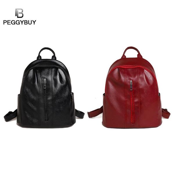 

women pu leather backpacks teenager girls mini travel bags women leather preppy style shoulder knapsack portable school bag
