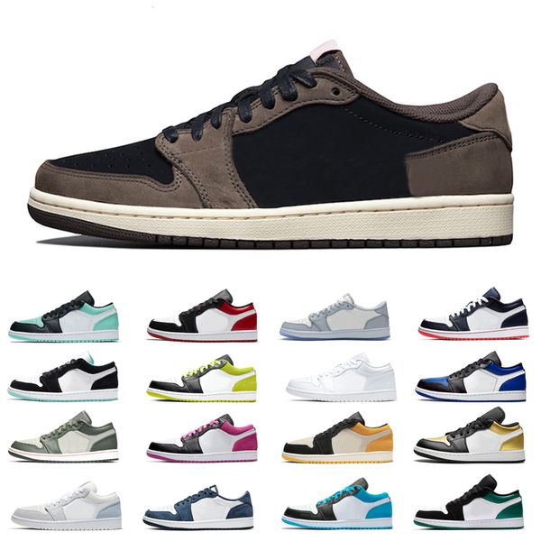 

2020 new arrival 1 1s mens low basketball shoes black toe obsidian ember glow 3 women skateboard trainers sneakers 36-45