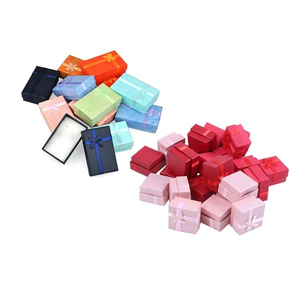 

36 pcs assorted jewelry gifts boxes for jewelry display assorted colors, Pink;blue