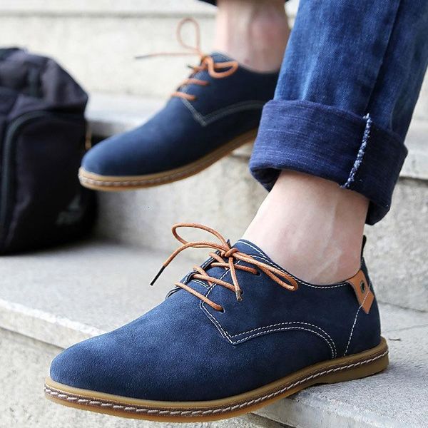 

men shoes flock flats shoes 2019 fashion comfortable loafers casual shoes men sneakers lace-up solid sneakers men, Black