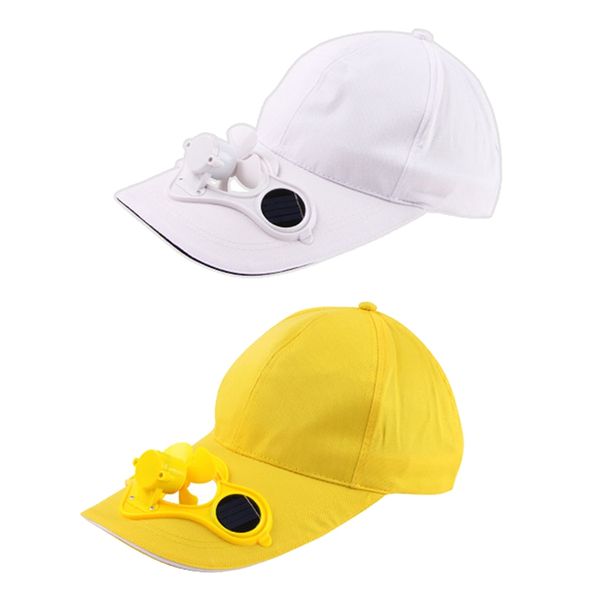 

solar powered fan summer sport outdoor hat cap with solar sun power cooling fan bicycling climbing small air conditioning appl