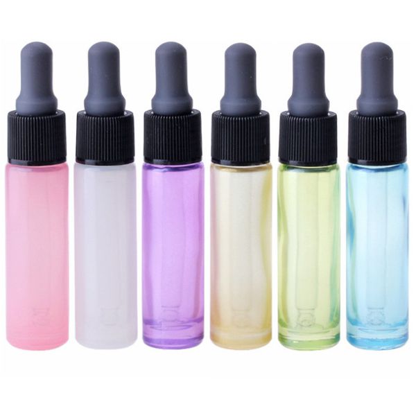 

10ml colour glass dropper bottle jars vials with pipette for cosmetic perfume essential oil bottles
