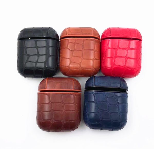 

airpod pu leather case earphone full cover protector with hook for apple bluetooth wireless charging headset with retail box