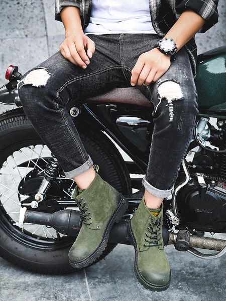 

autumn winter boots men pu leather boots plus fur warm shoes mid-calf new fashion men sapatos masculin, Black