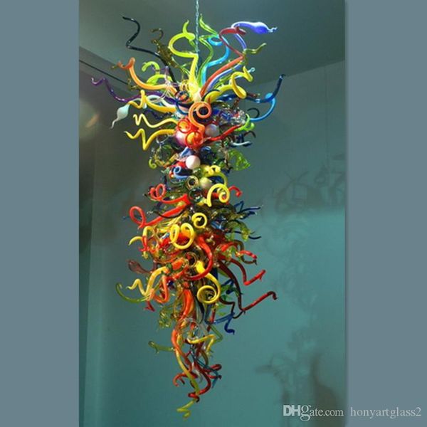 

color crystal pendant lights hand made blown glass chandelier crystal chandelier luminaire european chandeliers wedding light